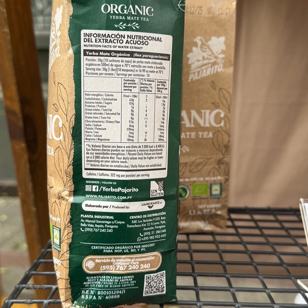 Yerba mate Pajarito Orgánica