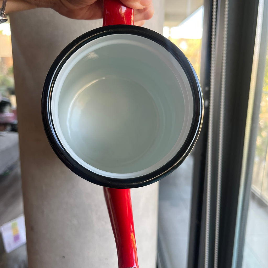 Tetera vintage roja colibri