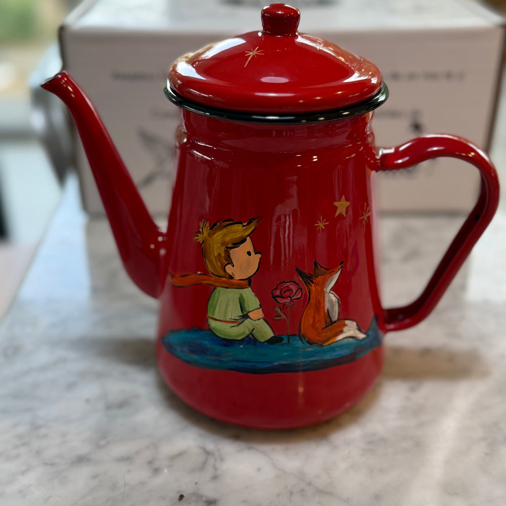 Tetera Principito enlozada tipo cafetera