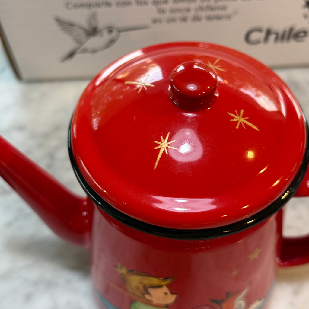 Tetera Principito enlozada tipo cafetera