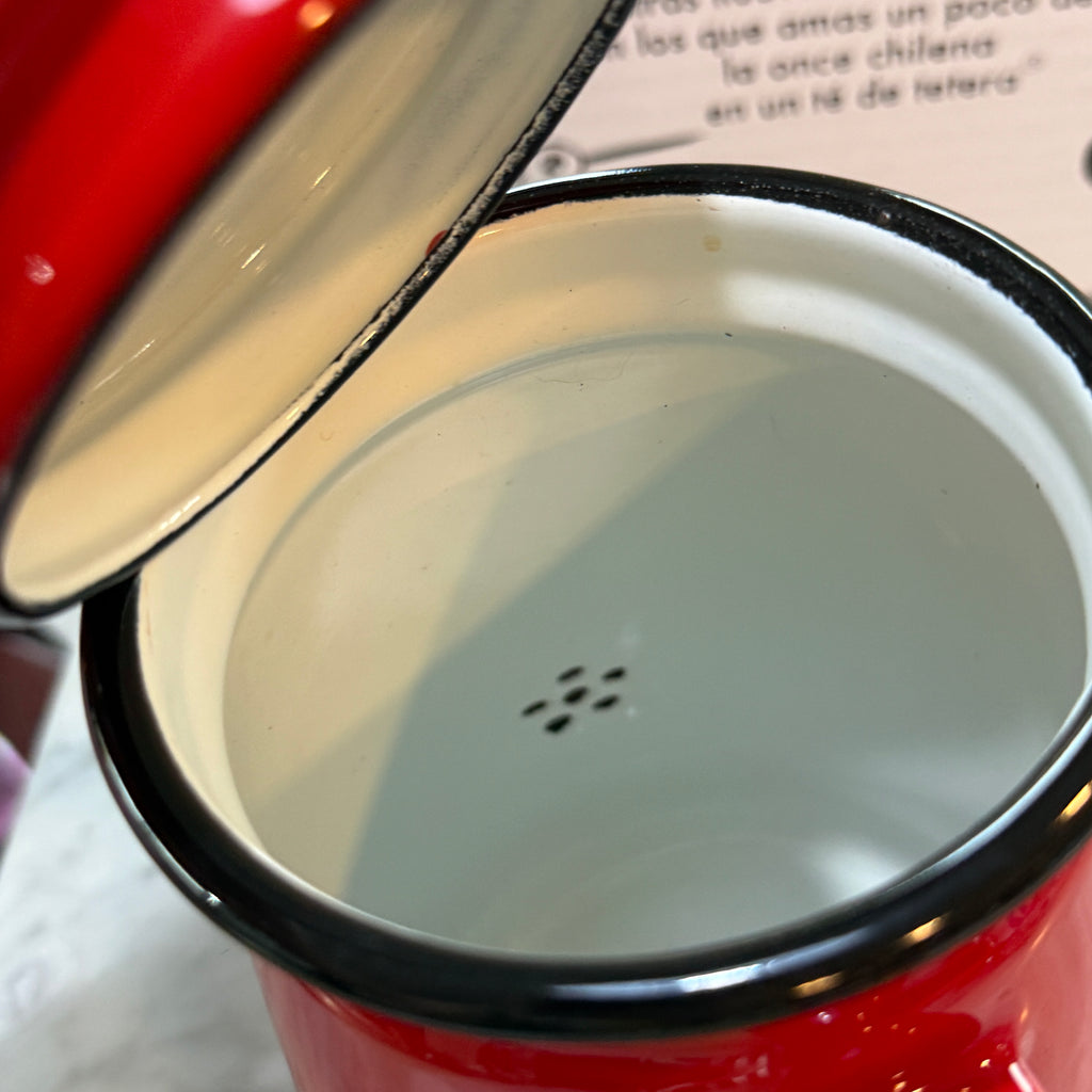 Tetera Principito enlozada tipo cafetera