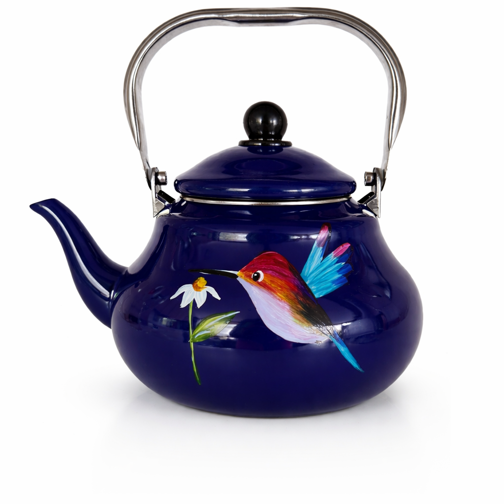 Tetera enlozada azul oscura  para agua