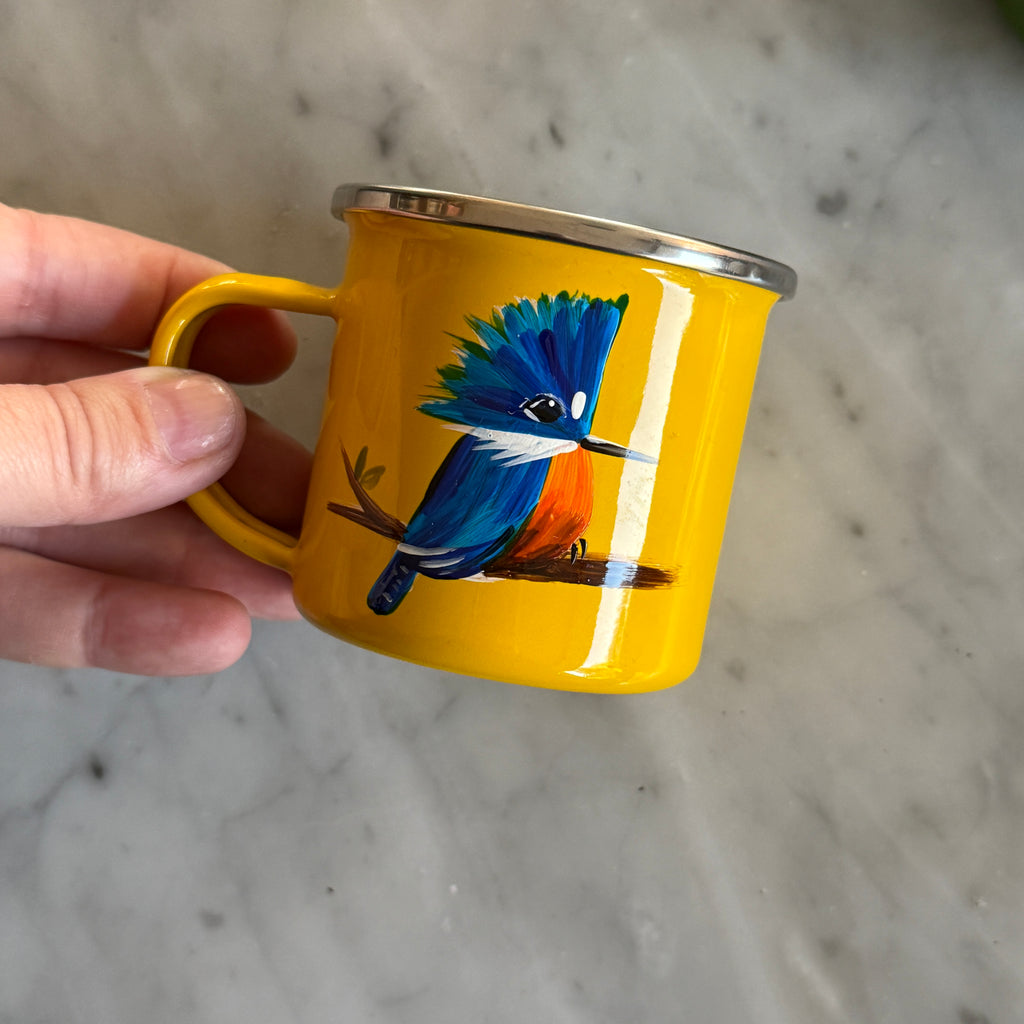 Jarro amarillo enlozado 150 ml Martín Pescador