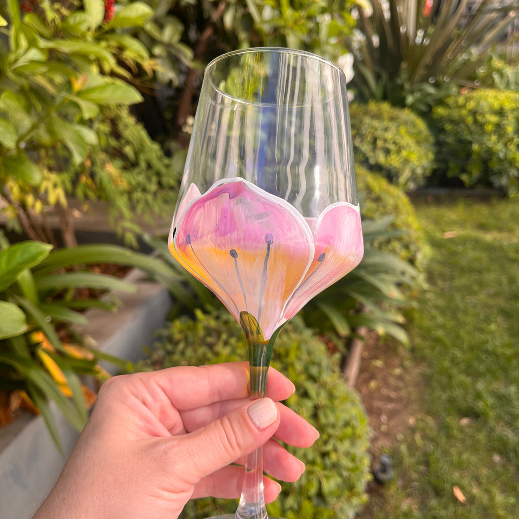 Flor de copa en tonos pastel