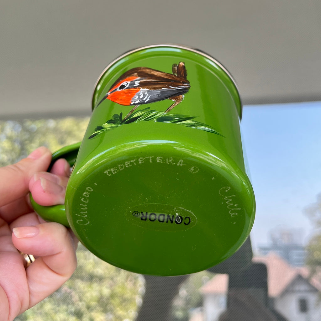 Jarro verde enlozado 300 ml Chucao