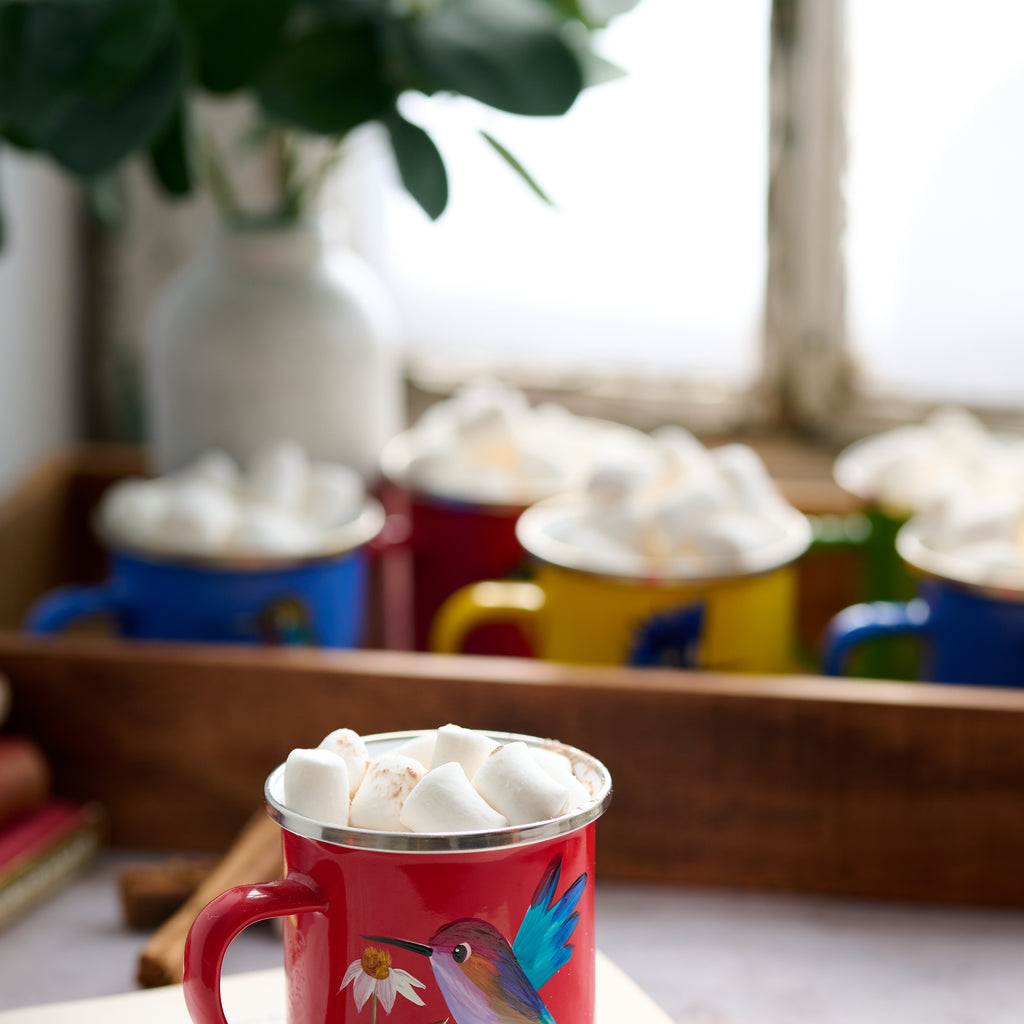 Jarro enlozado rojo 300 ml Colibrí