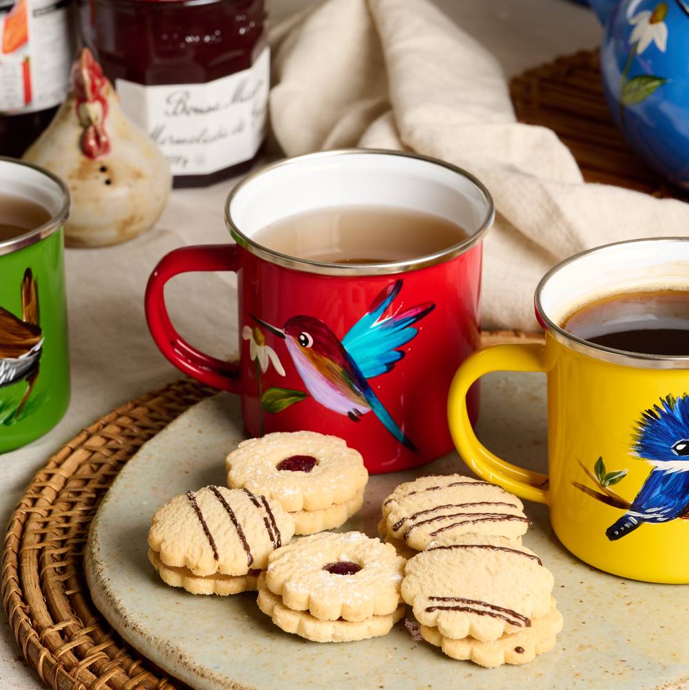 Jarro enlozado rojo 300 ml Colibrí