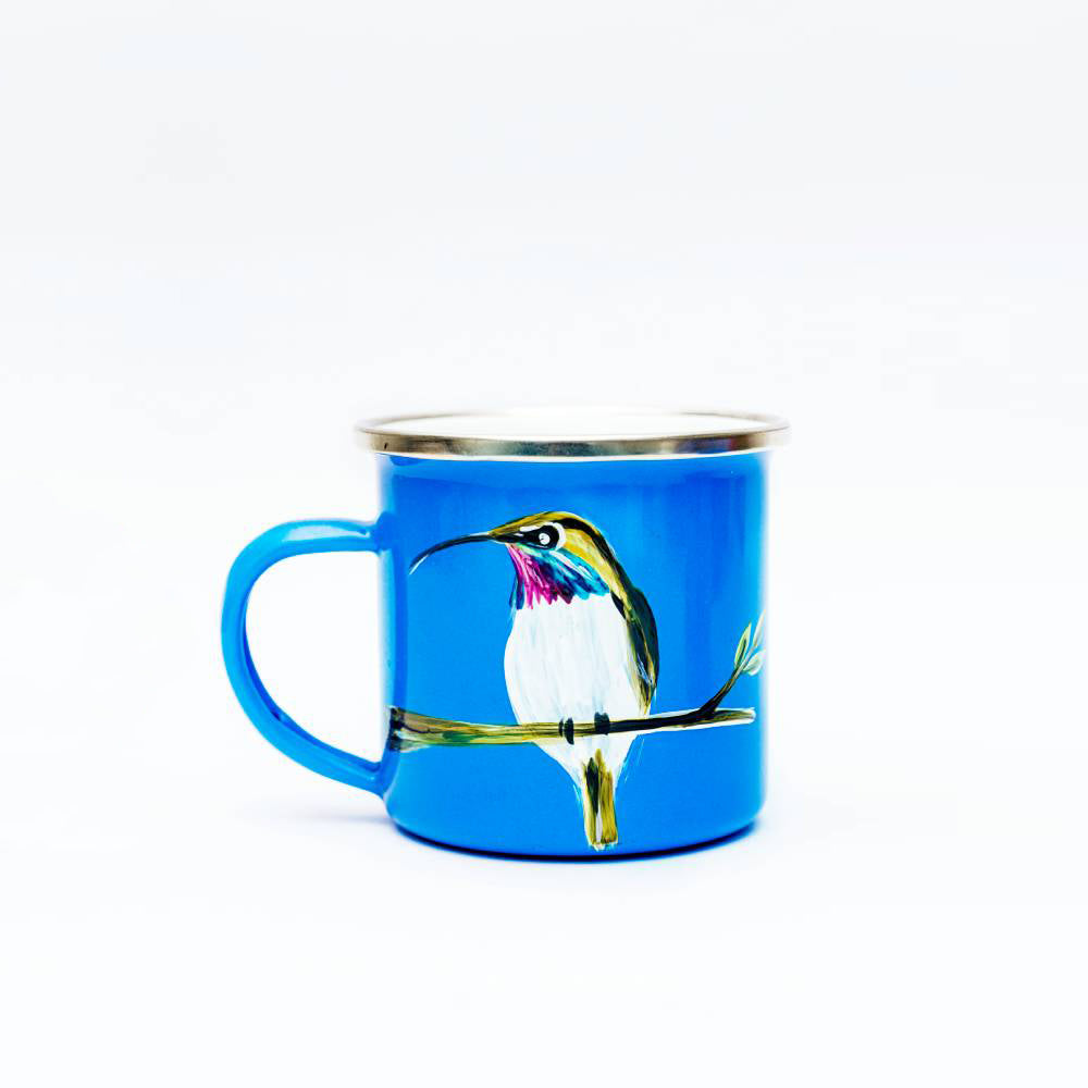Jarro celeste enlozado 300 ml Picaflor de Arica
